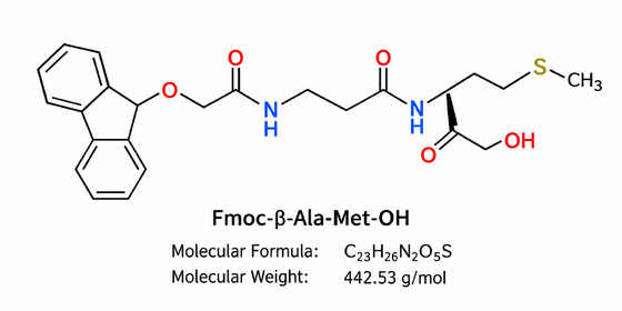 Peptide Onderzoek Onzuiverheid Fmoc-β-Ala-Met-OH HPLC 99+